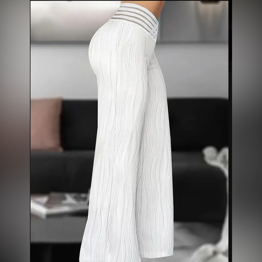 Elegant White Wide-Leg Pants